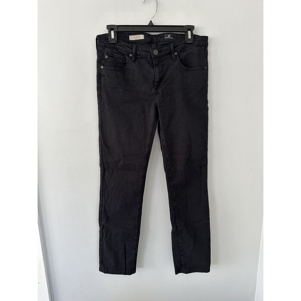 AG Adriano Goldschmied Womens Black Cotton Blend Denim Skinny Jeans Size 30R